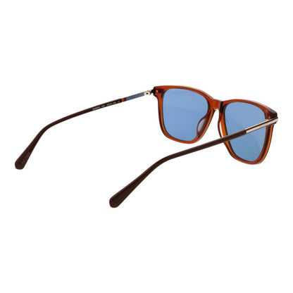 Sunglasses by Gant for men in blue & brown features an effortlessly chic full-rim square frame design with brown coloured frame detailing and category-2-medium-tint lens for a effortlessly chic aesthetic.