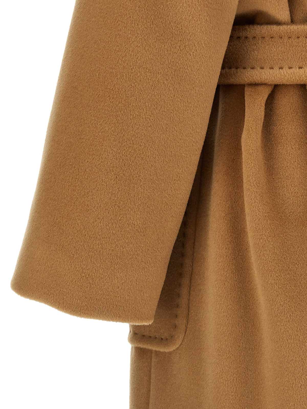 Max Mara Women's Wool Overcoat - Beige Camel Jacquard Monogram