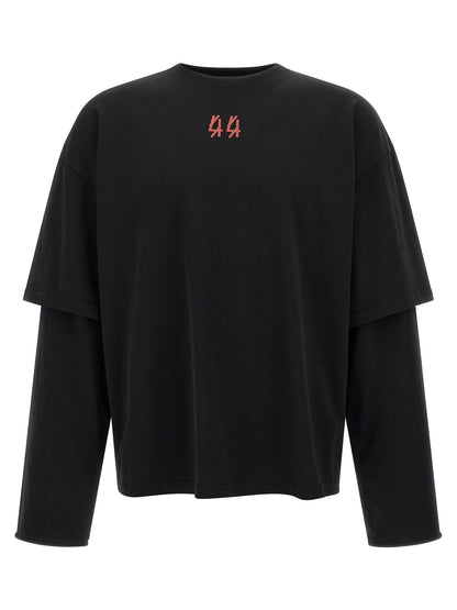 44 Label Group Black Cotton T-Shirt