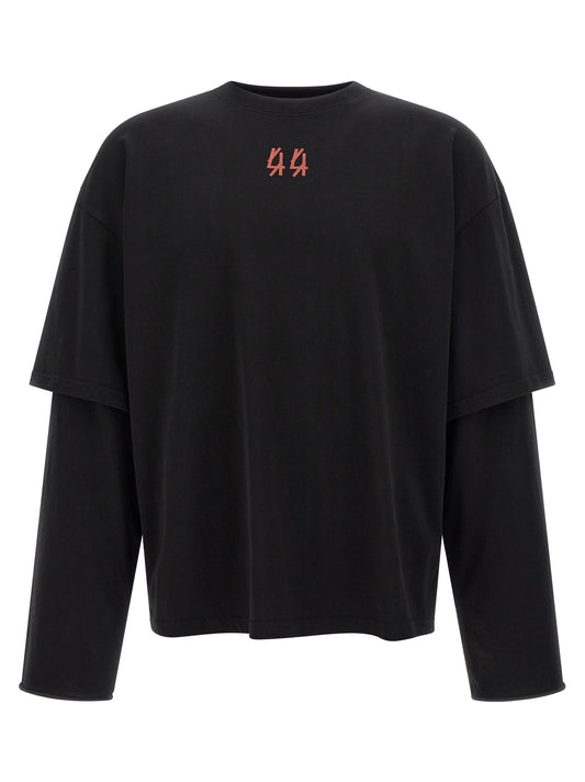 44 Label Group Black Cotton T-Shirt