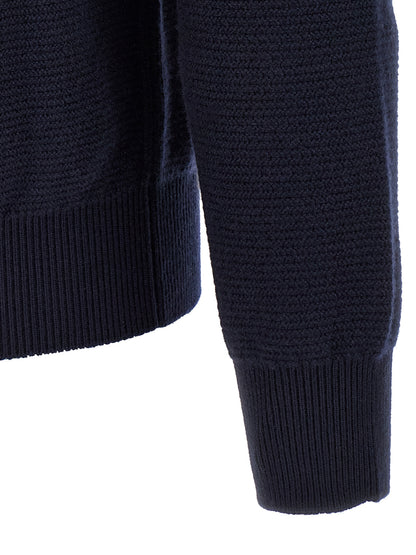 ZEGNA Blue Cashmere Polo Shirt
