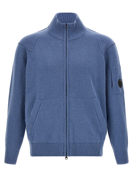 C.P. Company Blue Wool Cardigan
