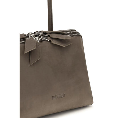 The Attico Gray Calf Leather Bos Taurus Shoulder Bag