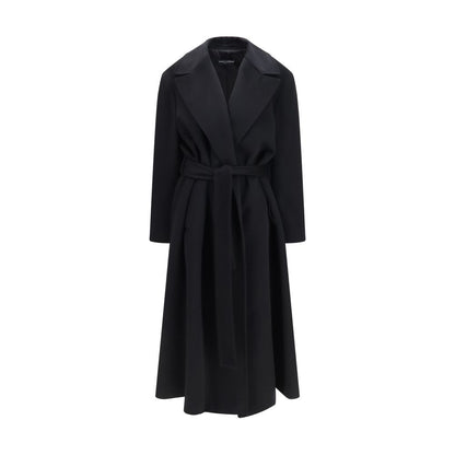 Dolce & Gabbana Black Wool Oves Aries Coat