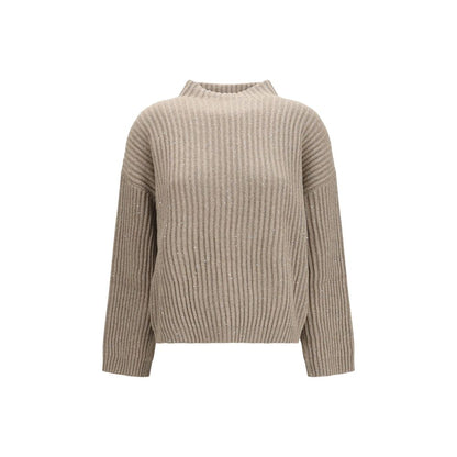 Brunello Cucinelli Beige Wool Oves Aries Turtleneck