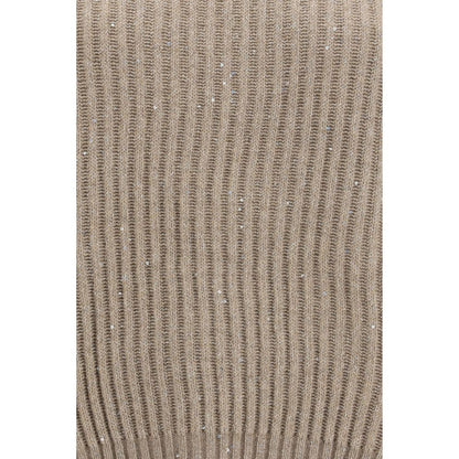 Brunello Cucinelli Beige Wool Oves Aries Turtleneck