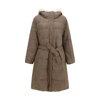 Brunello Cucinelli Brown Wool Oves Aries Coat