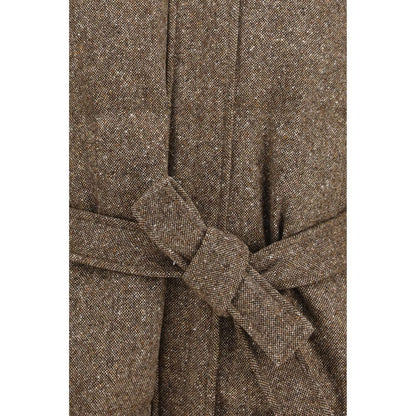 Brunello Cucinelli Brown Wool Oves Aries Coat
