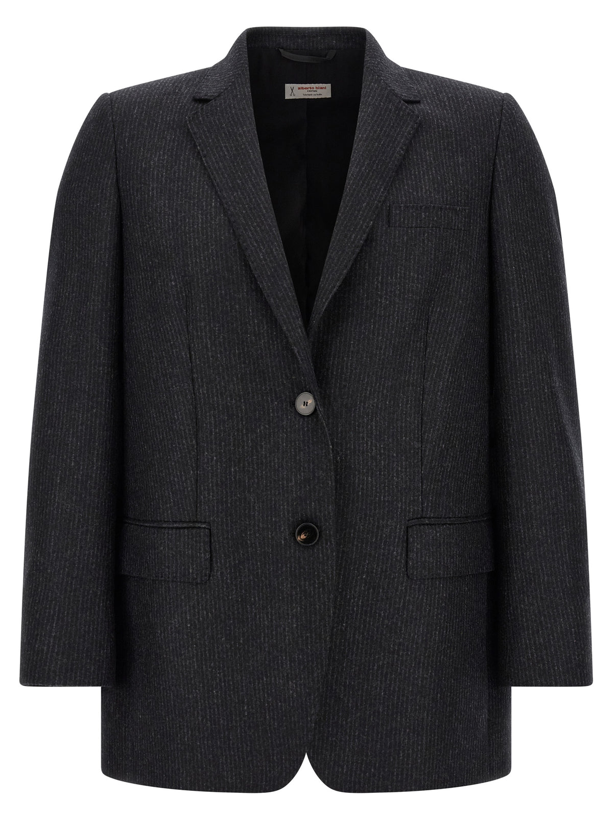 Alberto Biani Women's Single Breasted Wool Blazer - Gray