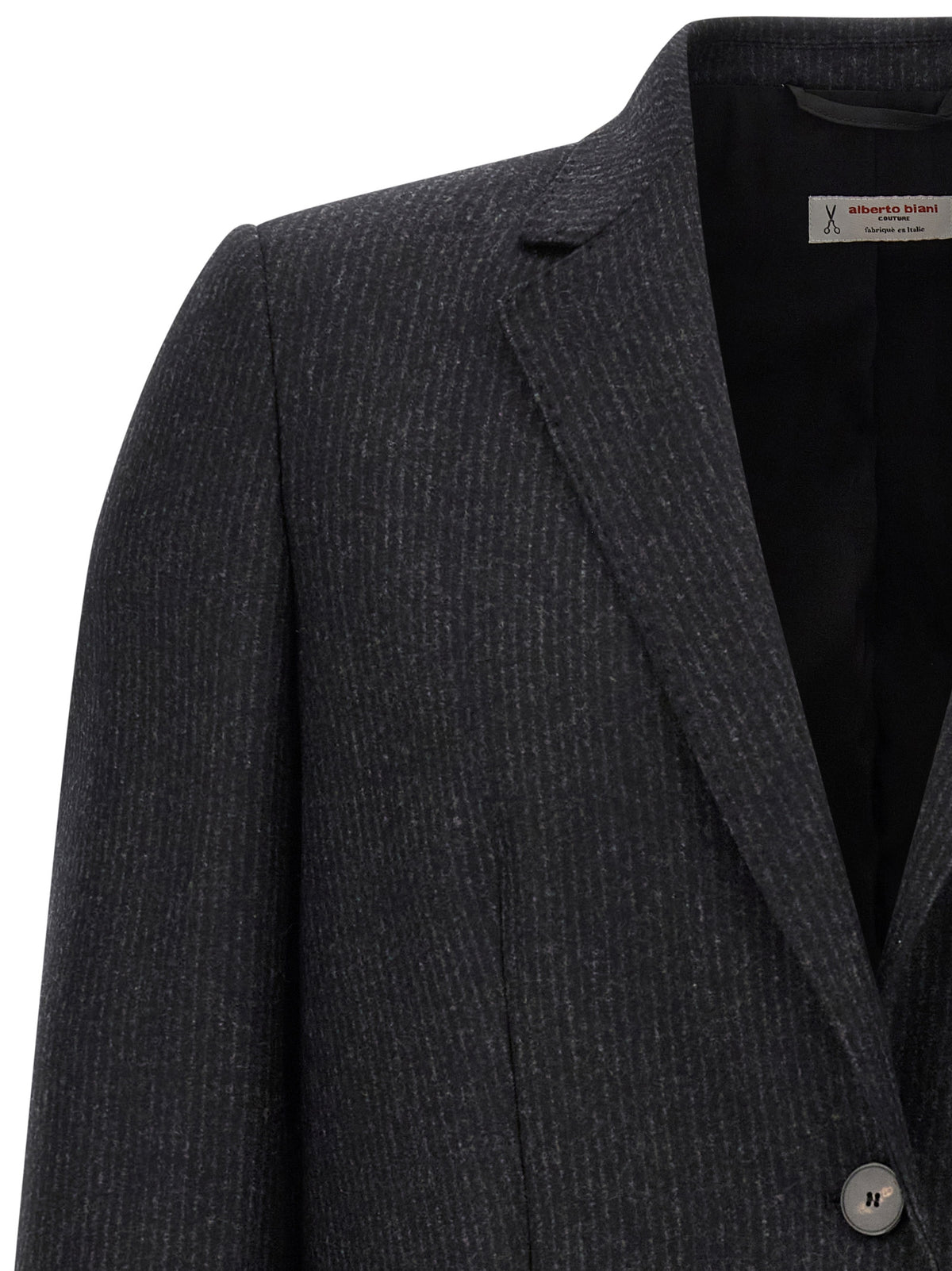 Alberto Biani Women's Single Breasted Wool Blazer - Gray