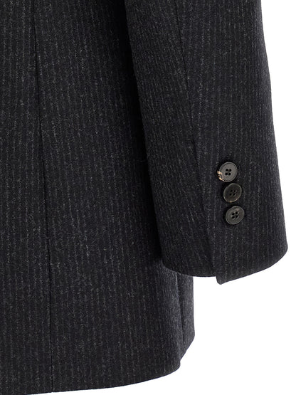 Alberto Biani Women's Single Breasted Wool Blazer - Gray