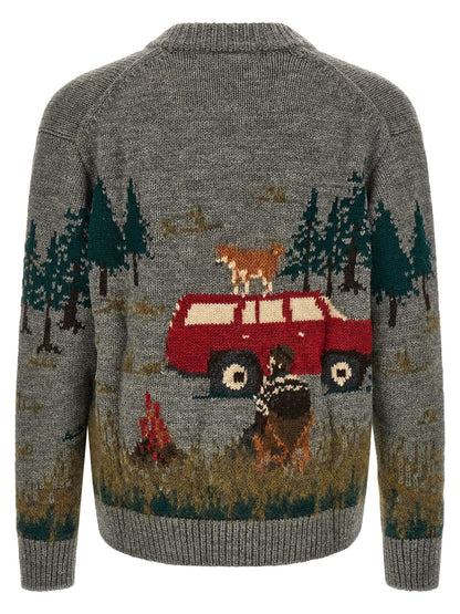 Junya Watanabe Gray Wool Cardigan