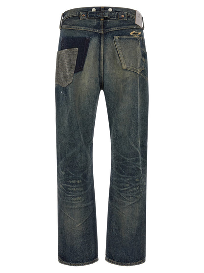 Junya Watanabe Blue Cotton Straight-Leg Jeans
