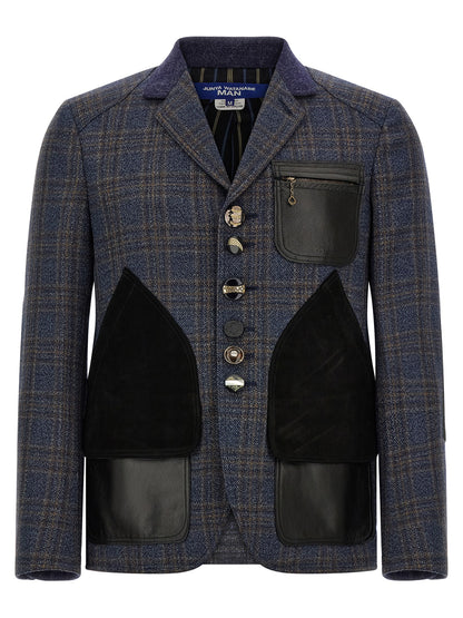 Junya Watanabe Blue Wool Blazer