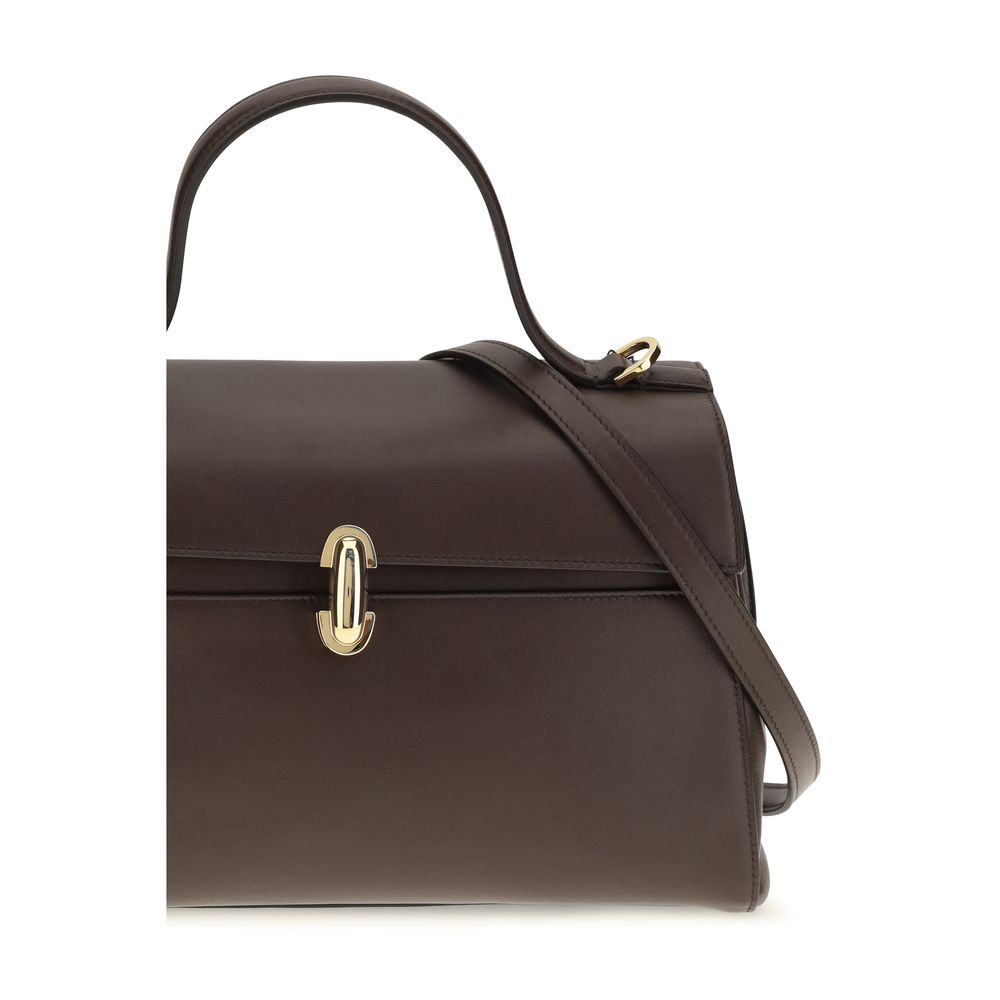 Savette Brown Calf Leather Bos Taurus Shoulder Bag