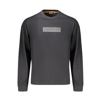 T-Shirt by Napapijri for men in cotton black & print showcases a dramatic silhouette, elegantly detailed with a dramatic crew neckline and for a truly dramatic finish.