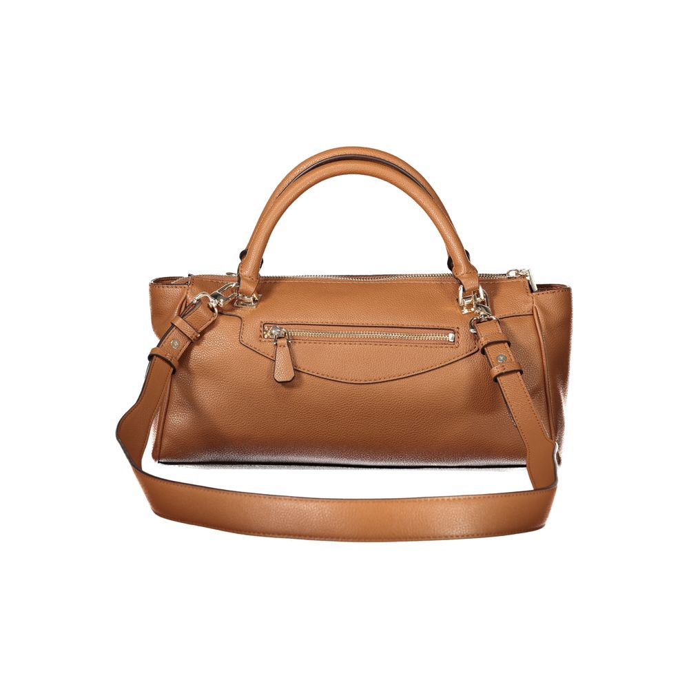 Handbag by Guess Jeans for women in polyethylene brown features a exquisite silhouette, showcasing a secure zipper and exquisite document-holder, external-pockets & internal-pockets with versatile shoulder-strap, adjustable-strap & handle for a exquisite finish.