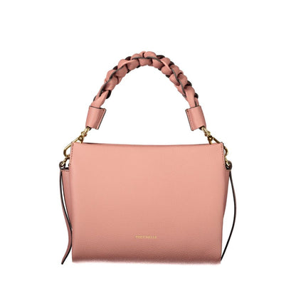 Handbag by Coccinelle for women in leather pink features a refined silhouette, showcasing a secure zipper & magnetic, organized external-pockets & internal-pockets, and versatile shoulder-strap & adjustable-strap for a refined finish.
