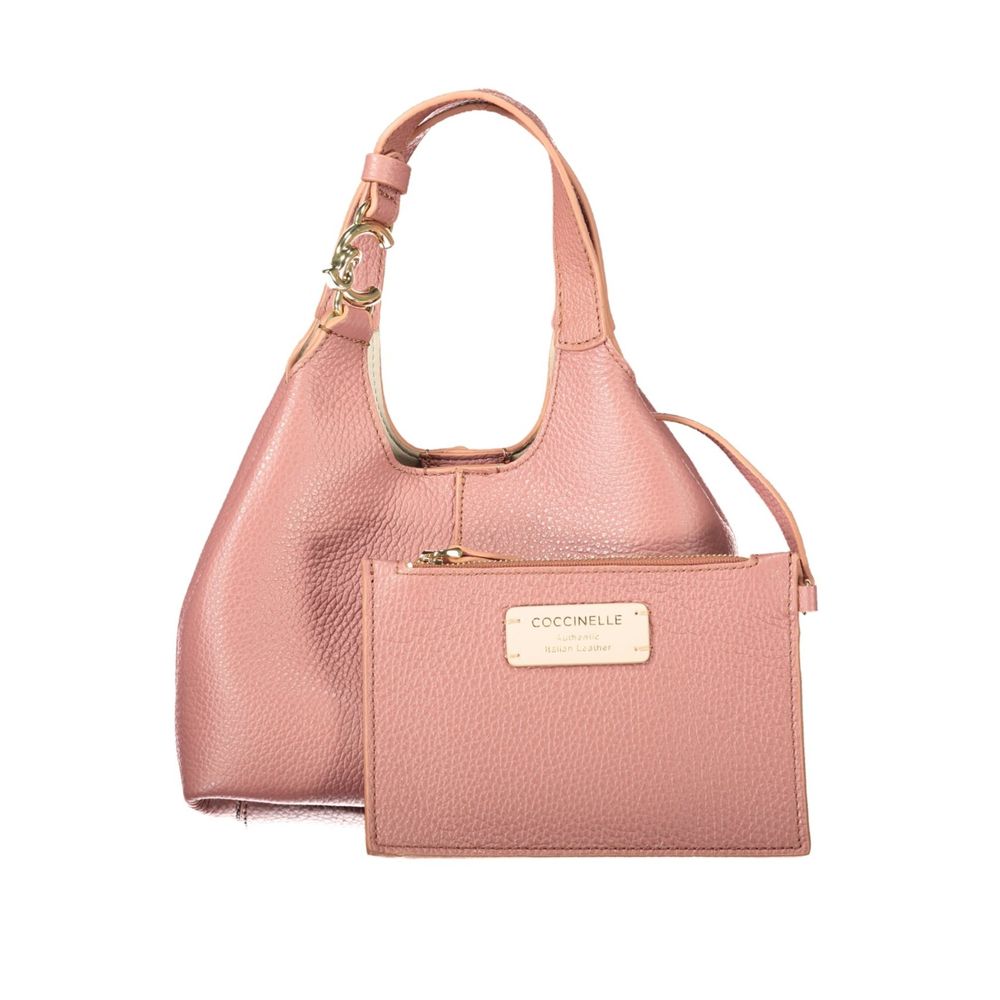 Pouch Handbag by Coccinelle for women in leather pink features a exquisite silhouette, showcasing a secure snap and exquisite with versatile shoulder-strap, adjustable-strap & handle for a exquisite finish.