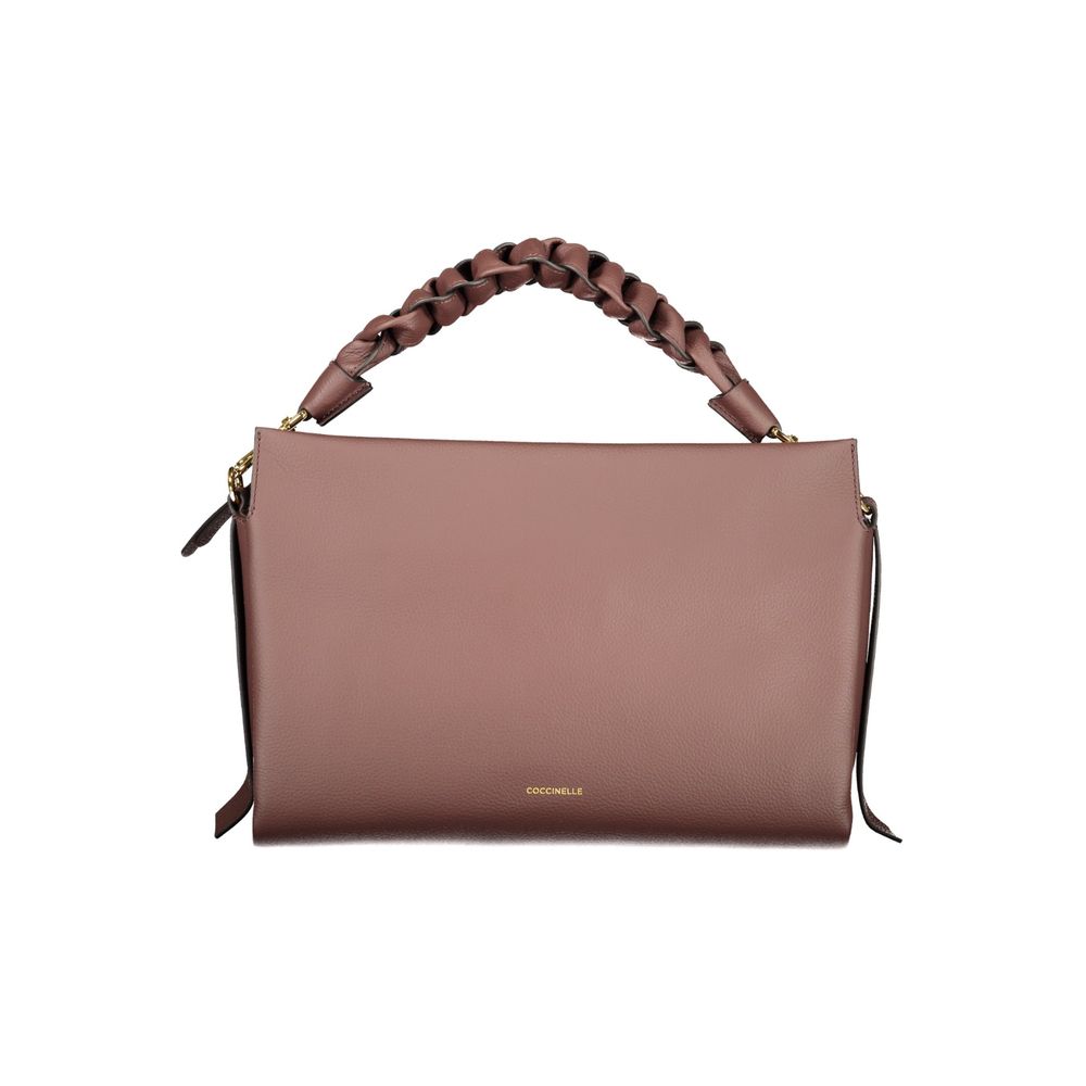 Handbag by Coccinelle for women in leather brown features a refined silhouette, showcasing a secure zipper & magnetic, organized external-pockets & internal-pockets, and versatile shoulder-strap & adjustable-strap for a refined finish.