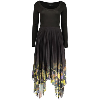 Desigual Black Polyester Casual Dress