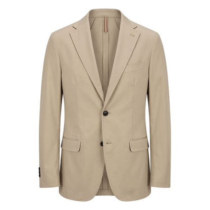 Roberto Pepe Luxury Beige Cotton Men Jacket