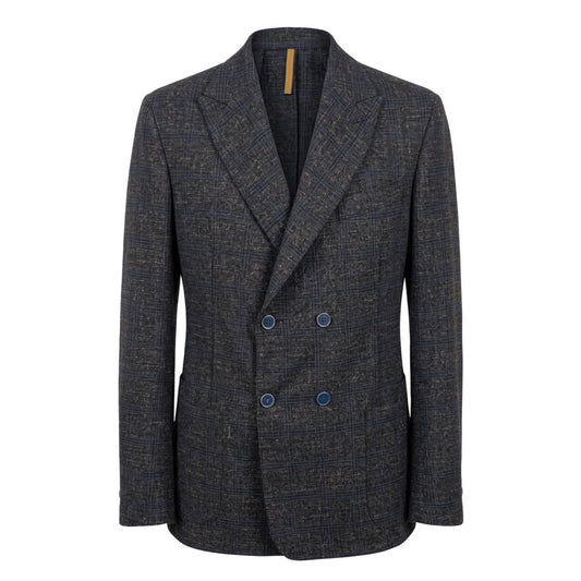 Roberto Pepe Luxury Blue Viscose Men Jacket