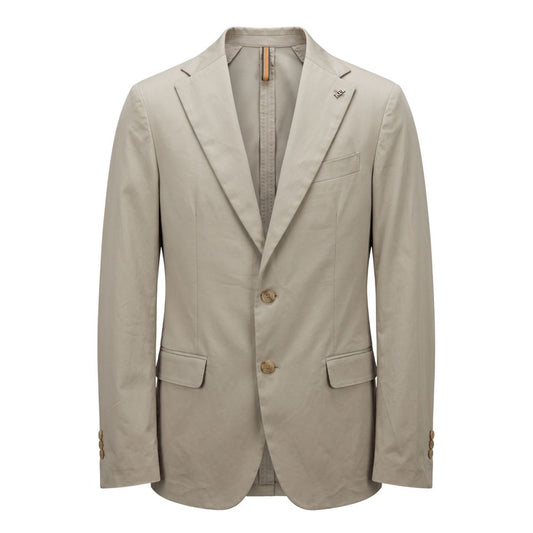 Roberto Pepe Luxury Beige Cotton Men's Jacket
