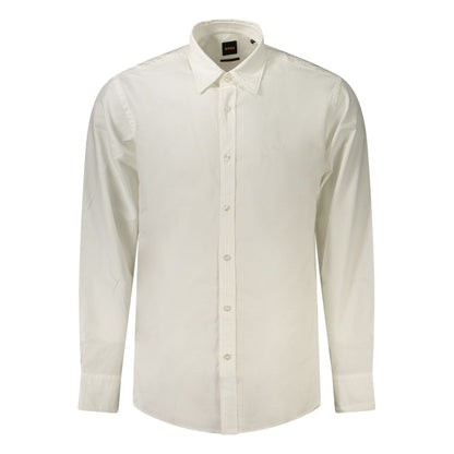 Hugo Boss White Cotton Men's Shirt