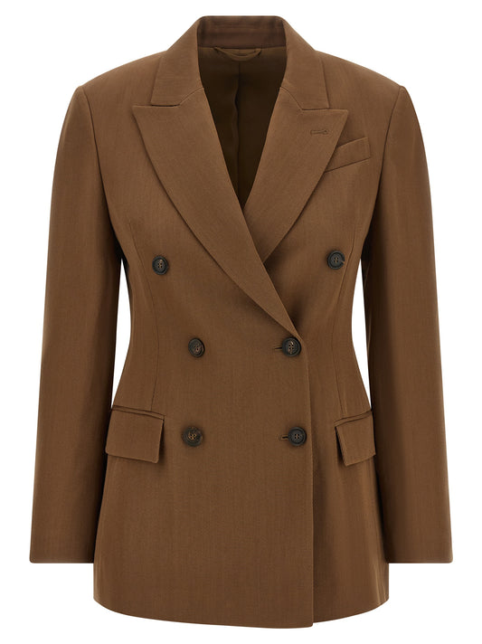 Brunello Cucinelli Brown Virgin Wool Blazer