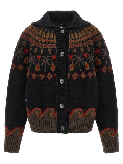 Alanui Multicolor Virgin Wool Cardigan