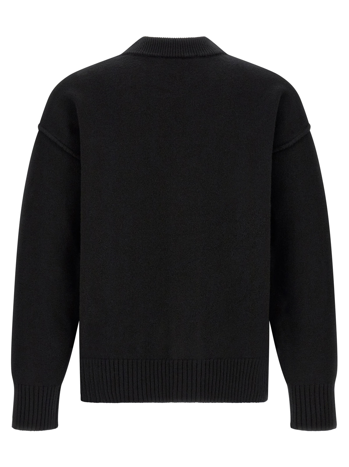 Ami Paris Black Wool Cardigan