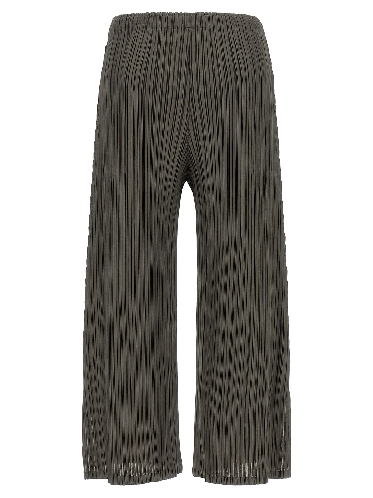 PLEATS PLEASE ISSEY MIYAKE Gray Polyester Casual Pants