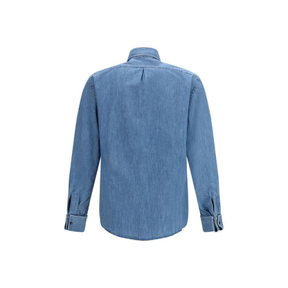 Brunello Cucinelli Blue Denim Shirt