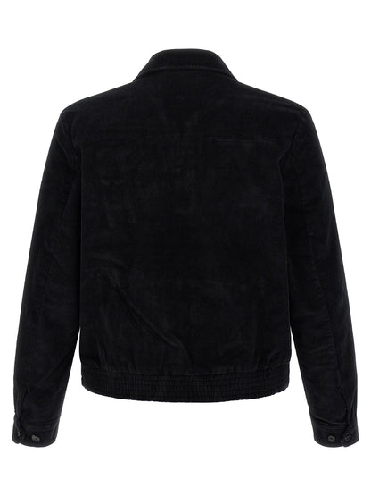 SECOND/LAYER Black Cotton Full-Length Jacket