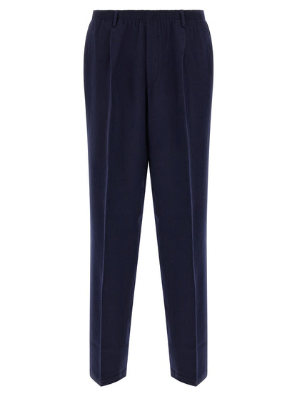 CELLAR DOOR Blue Virgin Wool Casual Pants