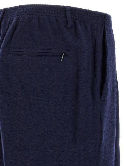 CELLAR DOOR Blue Virgin Wool Casual Pants