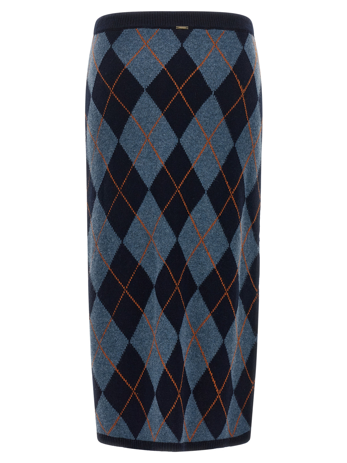 Twinset Blue Viscose Midi Skirt