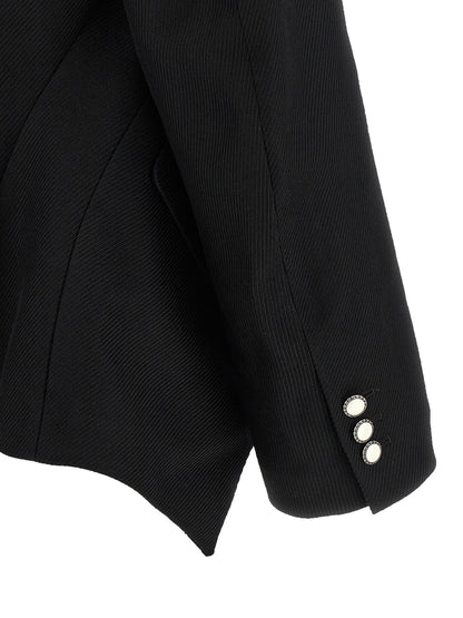 Comme Des Garçons Black Wool Blazer
