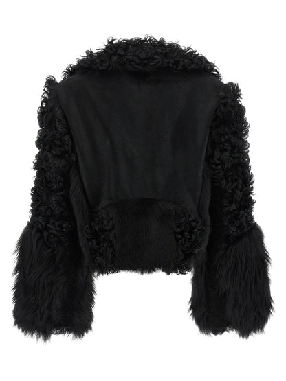 Fendi Black Lamb Leather Biker Jacket