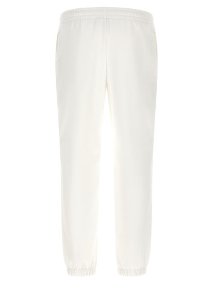 Lacoste White Cotton Joggers (Workout Pants)