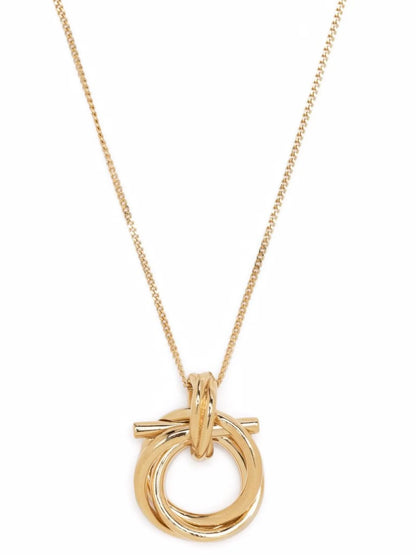 Ferragamo Gold Brass Necklace