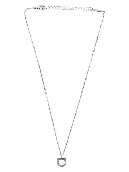 Ferragamo Silver Brass Necklace