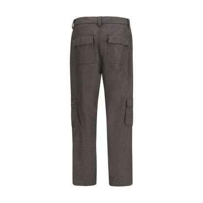 Brunello Cucinelli Brown Wool Oves Aries Cargo Pants