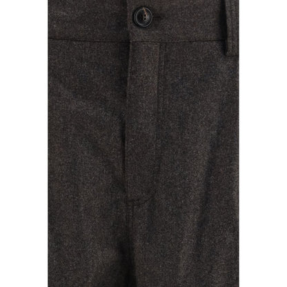 Brunello Cucinelli Brown Wool Oves Aries Cargo Pants