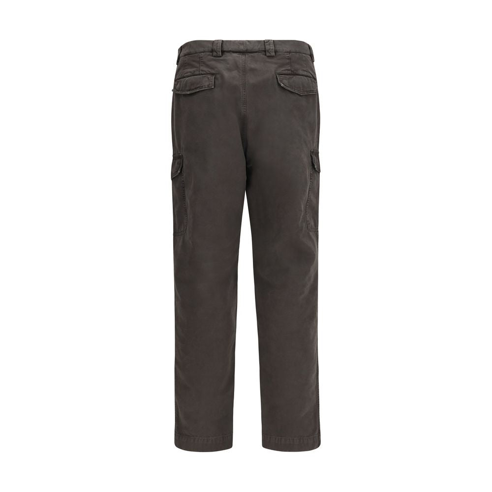 Casual Pants by Brunello Cucinelli for men in cotton brown features a polished silhouette with a polished regular-fit, reaching a polished long and finished with a polished .