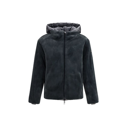 Moose Knuckles Gray Nylon Shell Jacket