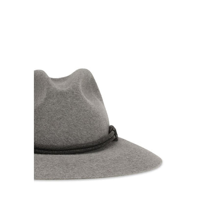 Brunello Cucinelli Gray Eco Fabric Fedora
