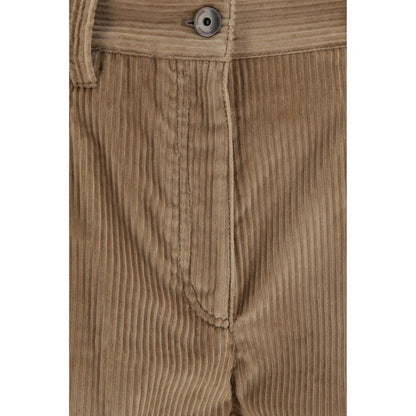 Brunello Cucinelli Brown Cotton Casual Pants