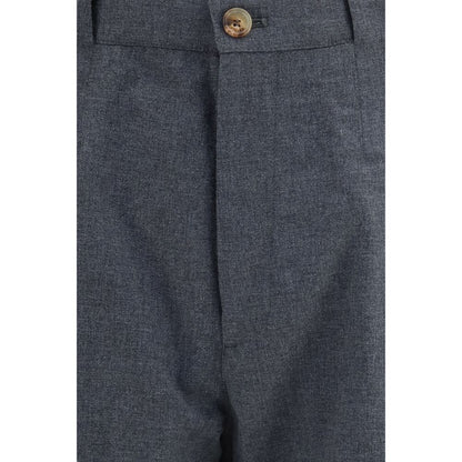 Brunello Cucinelli Gray Wool Oves Aries Dress Pants